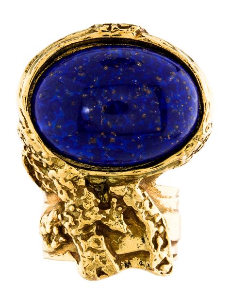 ysl arty ring size 7|Arty ring metaal Yves Saint Laurent marineblauw maat 7 ¼ US in .